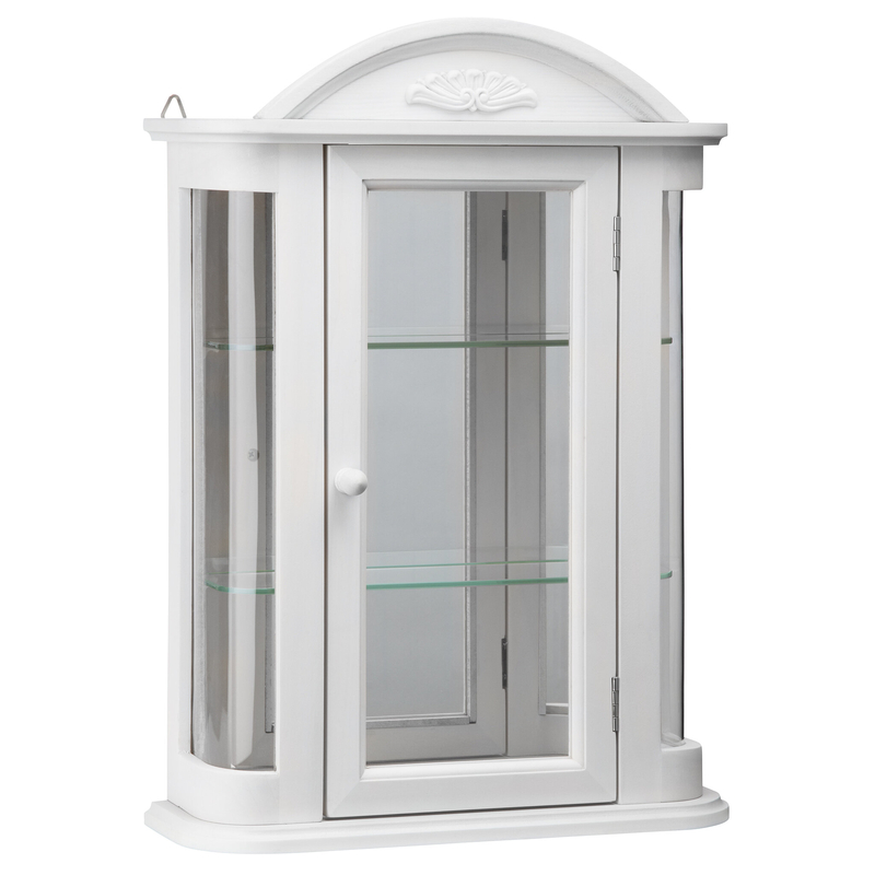 Rosedale 15.5'' Wide Solid Wood Mirrored Back Curio Cabinet