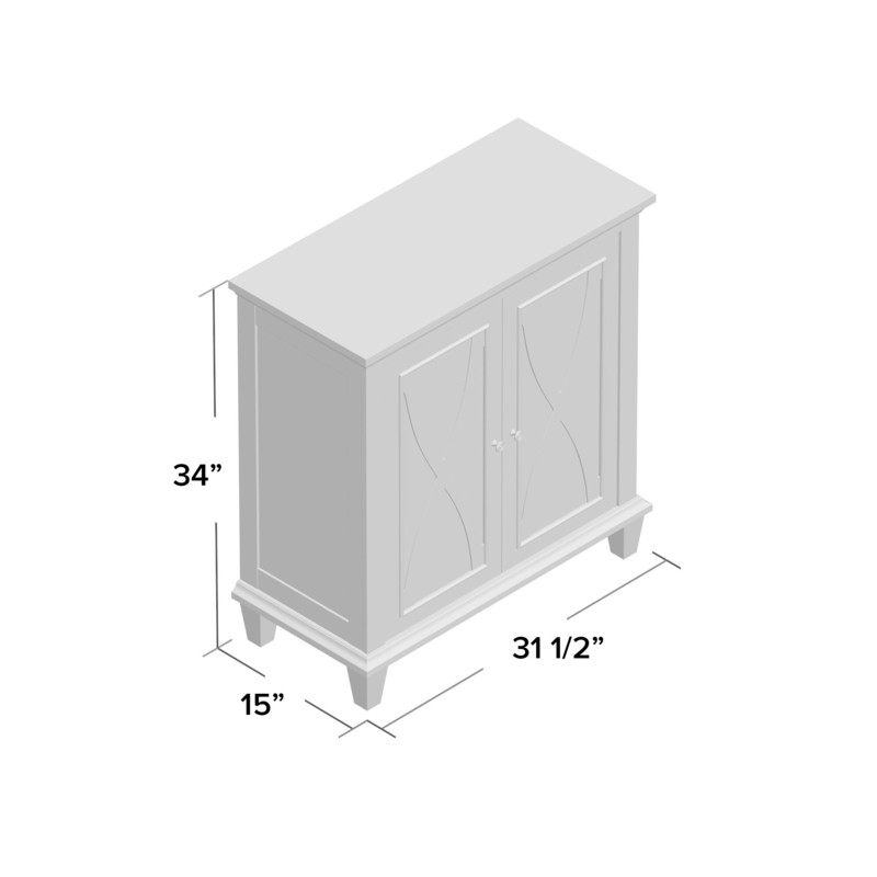 Rosendale 33.97'' Tall 2 - Door Accent Cabinet