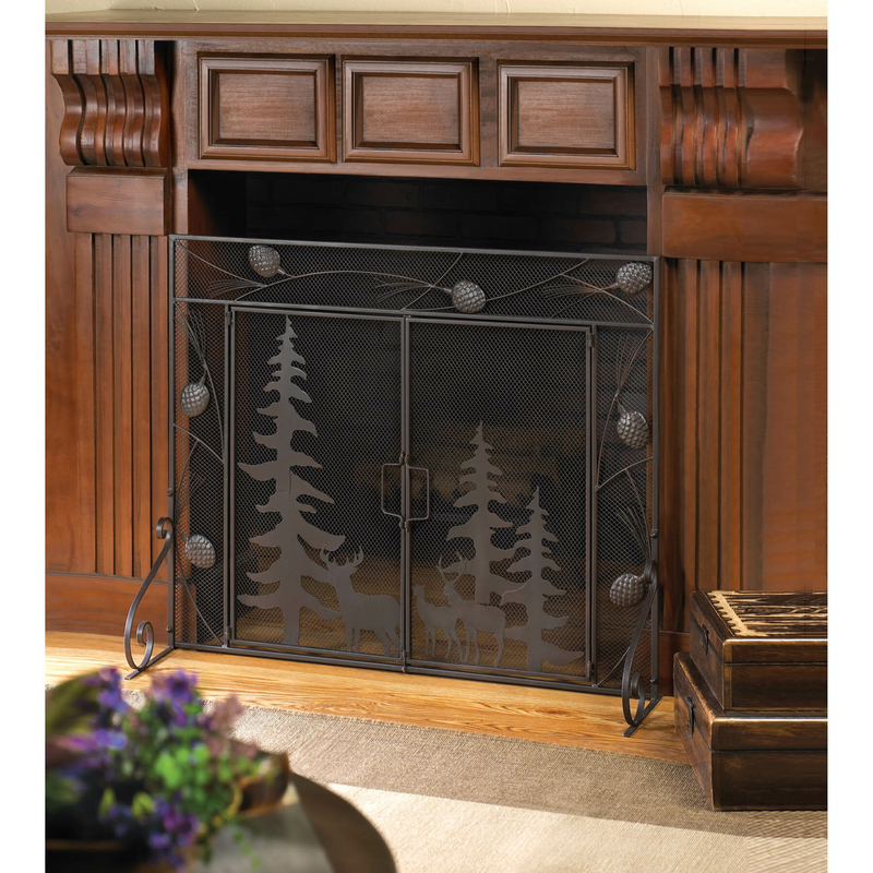 Rossie 3 Panel Iron Fireplace Screen