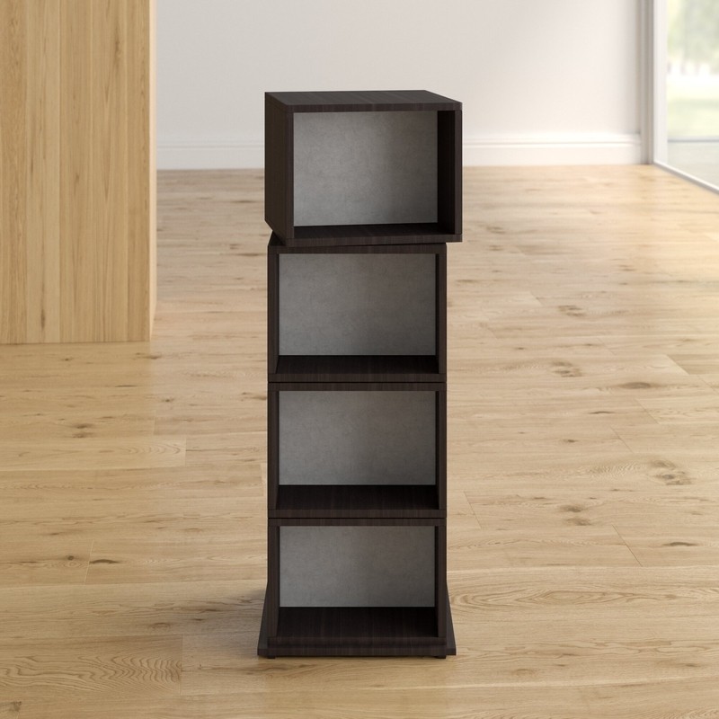 Rotating Multimedia Cube Storage Tower