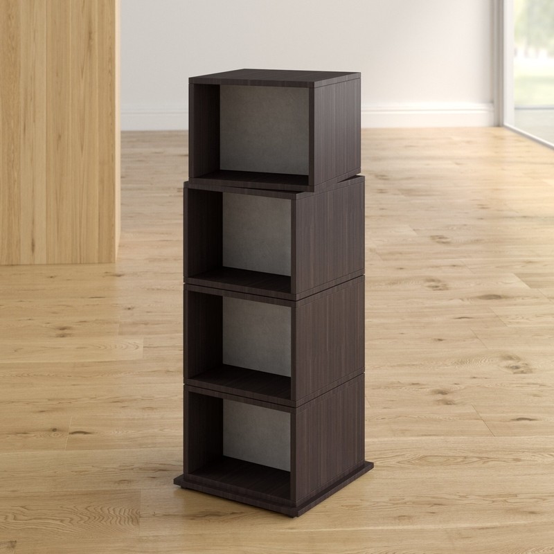Rotating Multimedia Cube Storage Tower