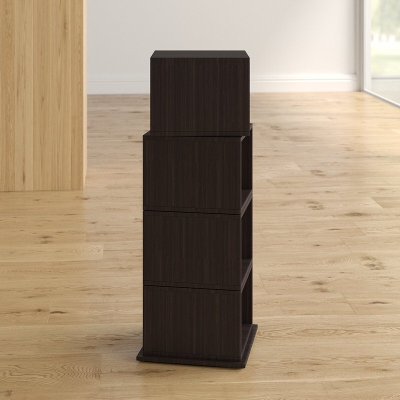 Rotating Multimedia Cube Storage Tower