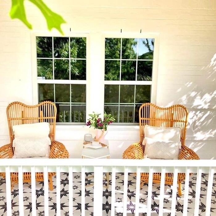 Round Back Rattan Patio Chair