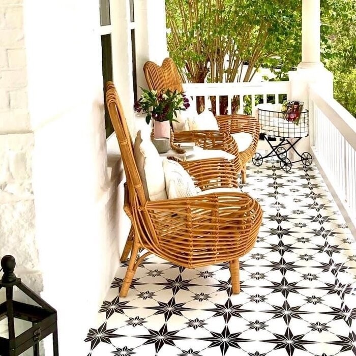 Round Back Rattan Patio Chair