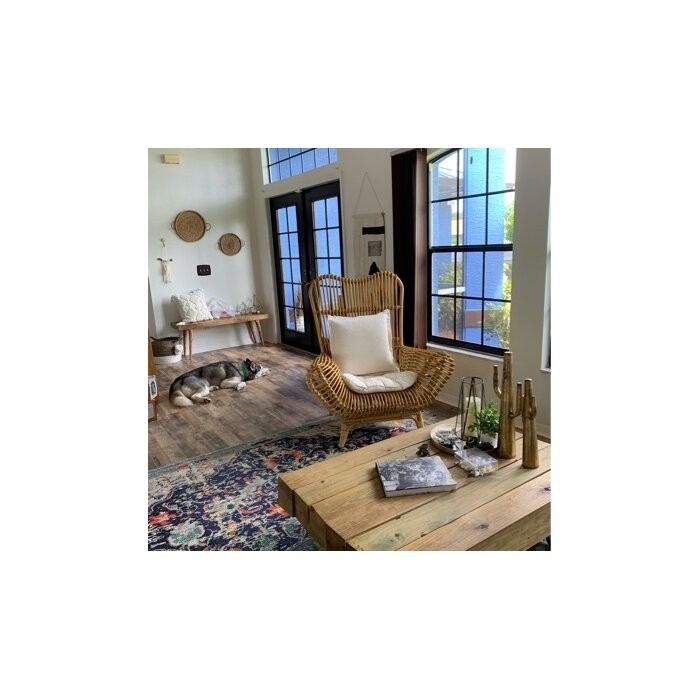 Round Back Rattan Patio Chair