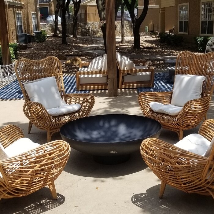Round Back Rattan Patio Chair