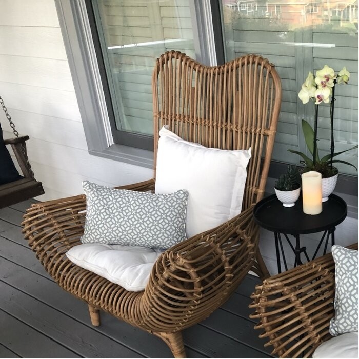 Round Back Rattan Patio Chair