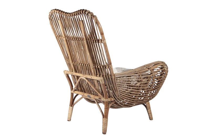 Round Back Rattan Patio Chair