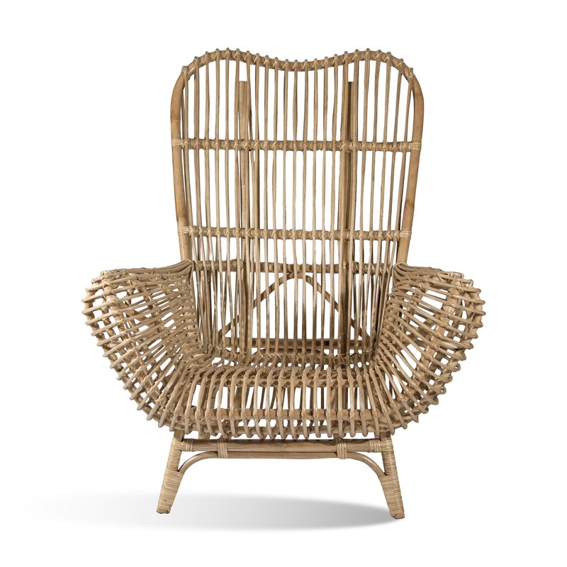 Round Back Rattan Patio Chair