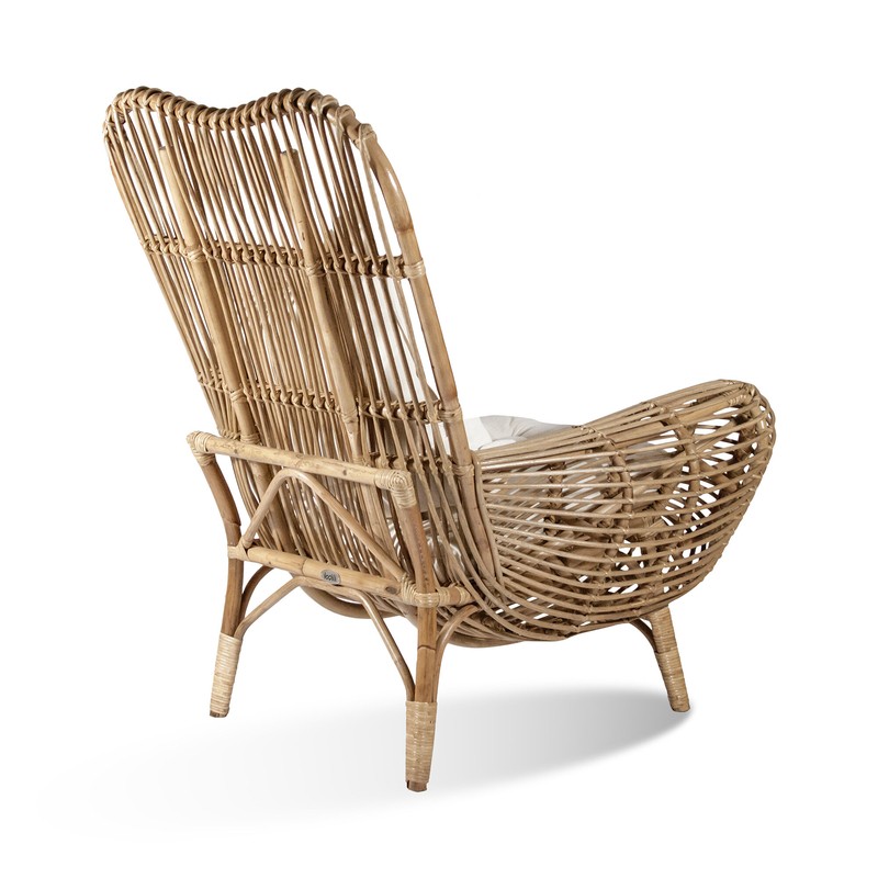 Round Back Rattan Patio Chair