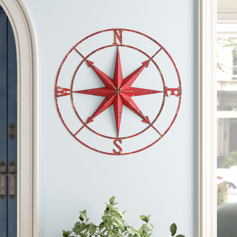 Round Compass Wall Décor