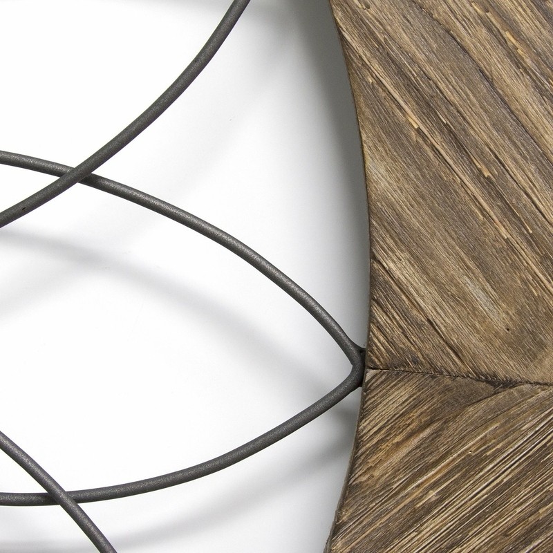Round Medallion Wood and Metal Wall Décor