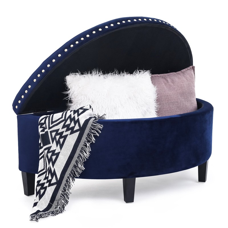 Roxann Upholstered Flip Top Storage Bench