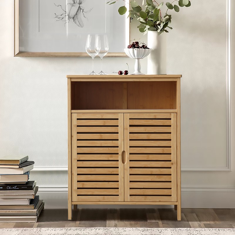 Rozella 25.8'' W x 31.9'' H x 12.2'' D Solid Wood Free-Standing Bathroom Cabinet