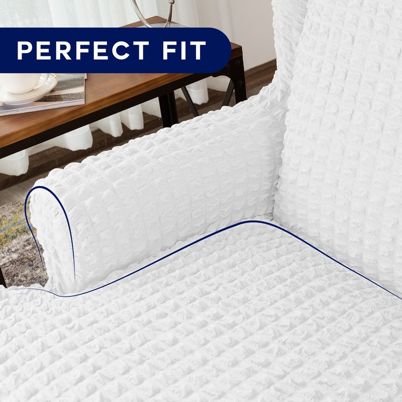 Ruffle Skirt Country Style T-Cushion Wingback Slipcover