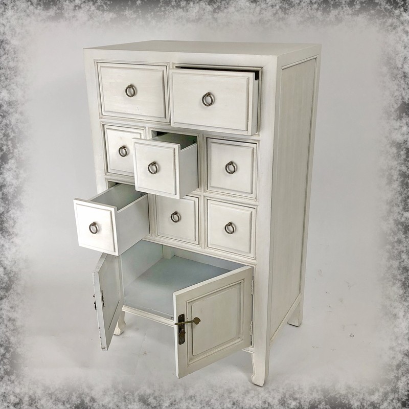 Rushmore 42'' Tall Solid Wood Apothecary Accent Cabinet