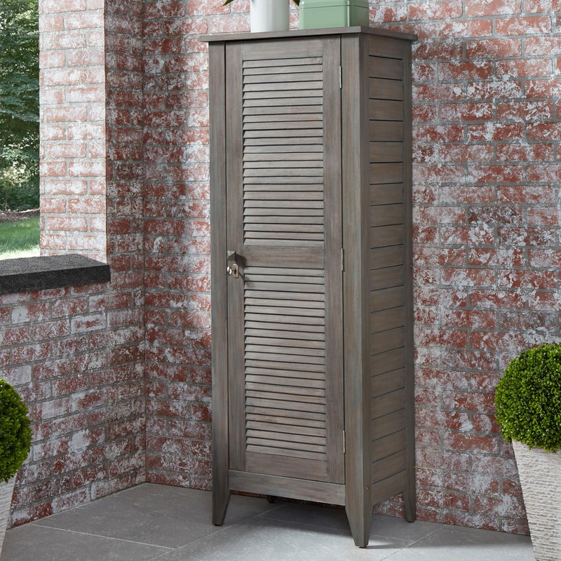 Sand & Stable™ Amagansett 104.73 Gallons Gallon Water Resistant Acacia Solid Wood Cabinet Deck Box with Lock