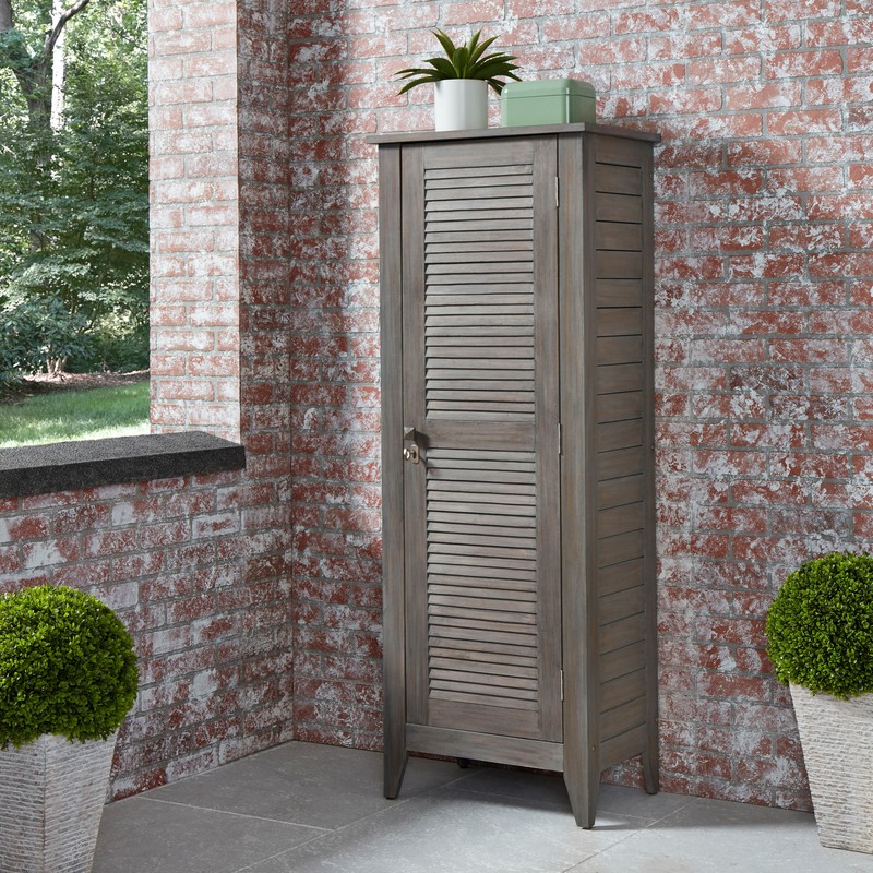 Sand & Stable™ Amagansett 104.73 Gallons Gallon Water Resistant Acacia Solid Wood Cabinet Deck Box with Lock