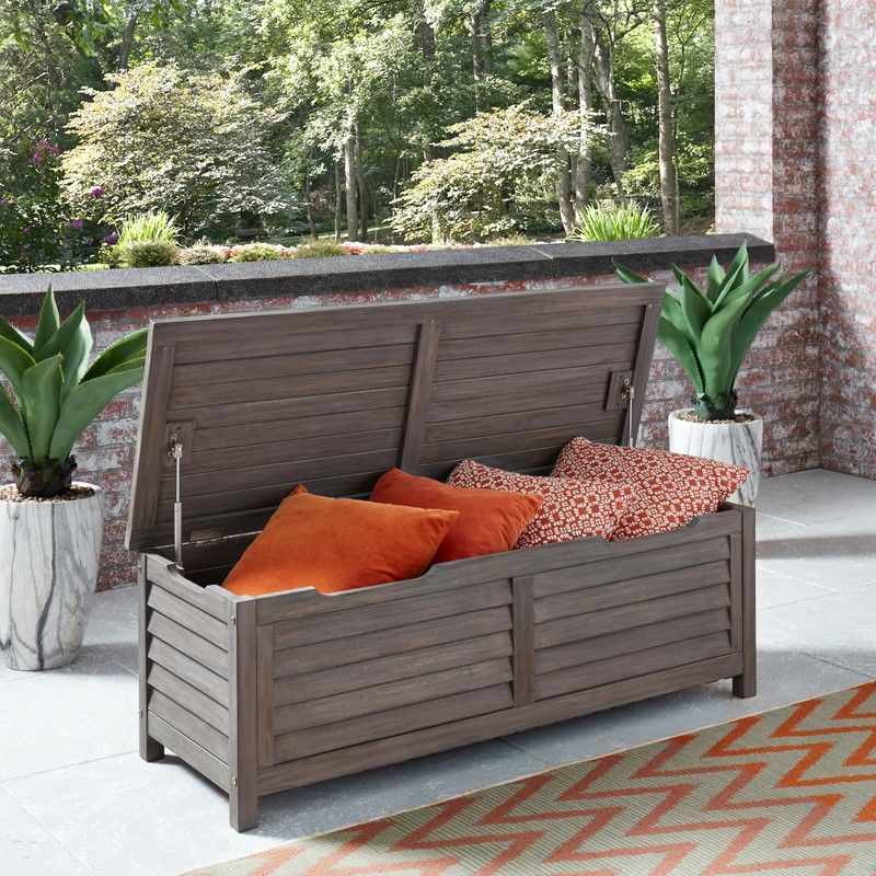 Sand & Stable™ Amagansett 78.87 Gallons Gallon Water Resistant Acacia Solid Wood Deck Box