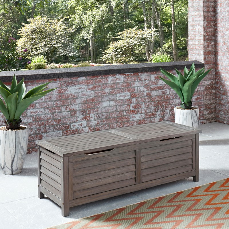 Sand & Stable™ Amagansett 78.87 Gallons Gallon Water Resistant Acacia Solid Wood Deck Box