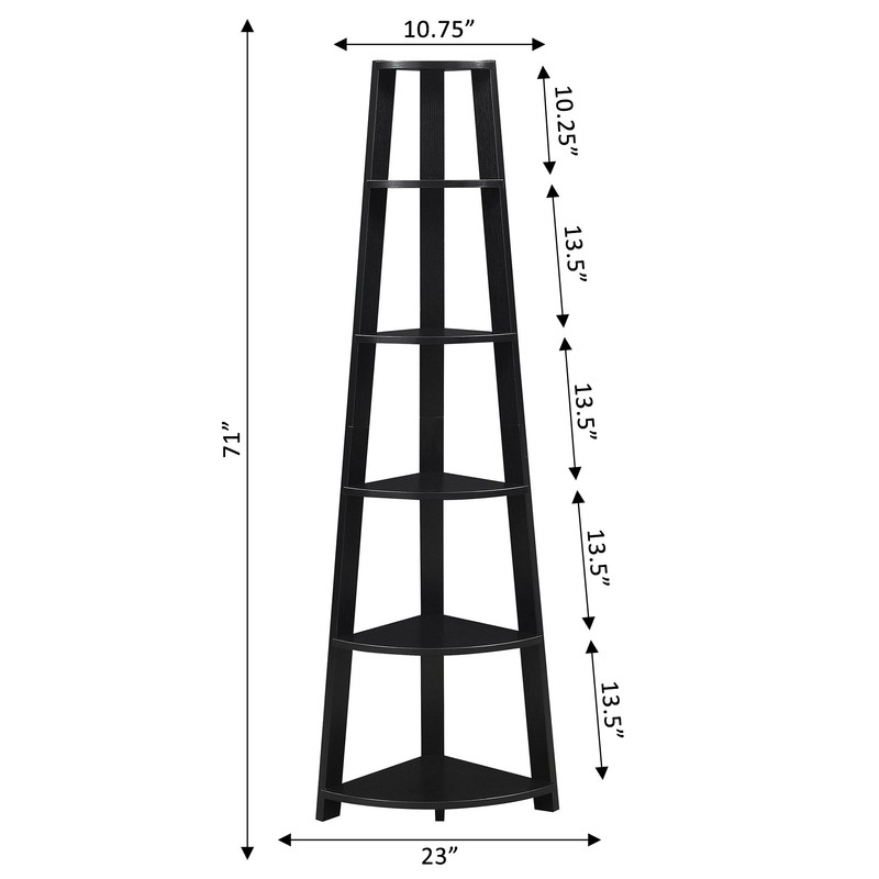 Sargun 71'' H x 16.5'' W Corner Bookcase