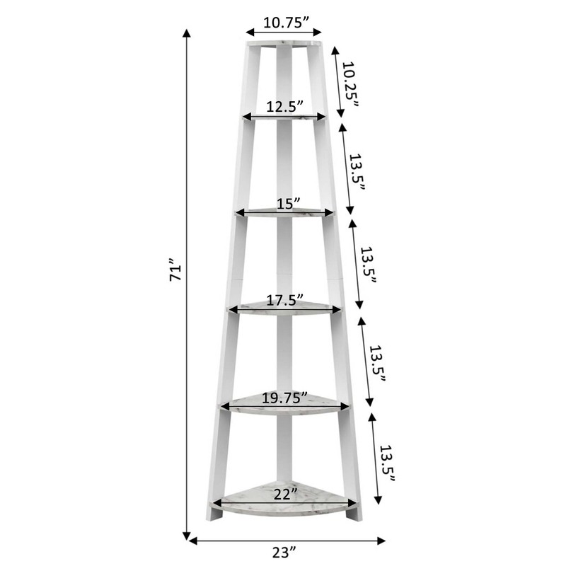 Sargun 71'' H x 16.5'' W Corner Bookcase