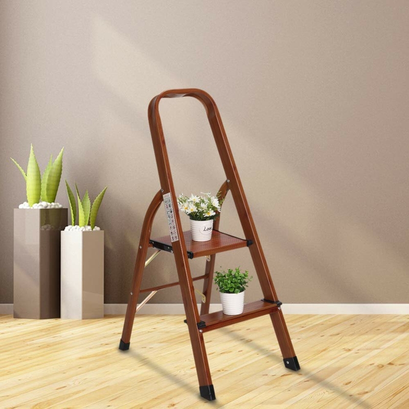 Seberg 2 Step Wood Step Stool with 300 lb. Load Capacity