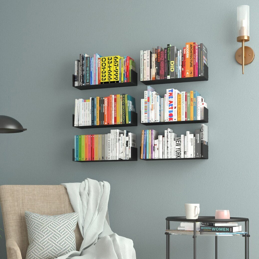 Set of Six Wall Bookshelves