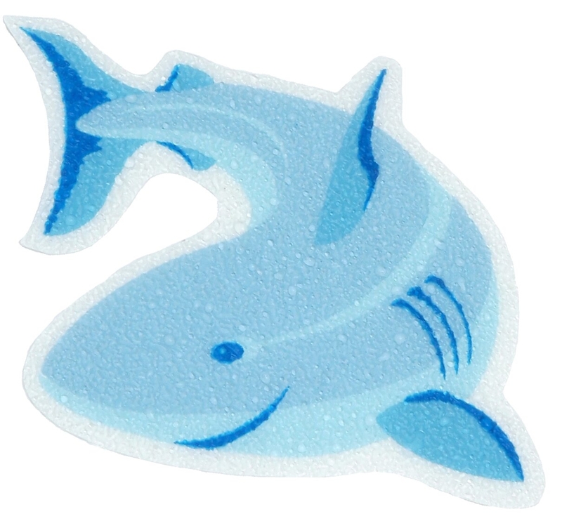 Shark Tub Tattoo Plastic/Vinyl Non-Slip Shower mat