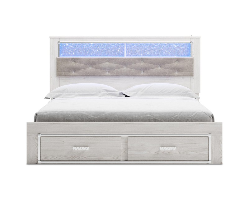Shively Upholstered Bookcase Headboard