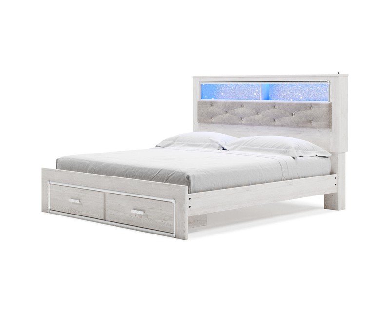 Shively Upholstered Bookcase Headboard