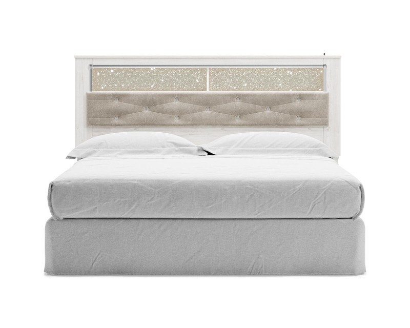 Shively Upholstered Bookcase Headboard