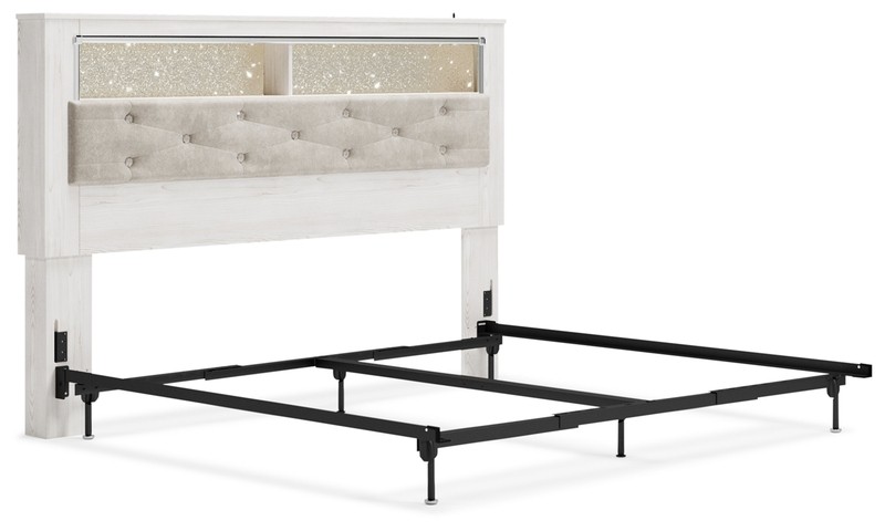 Shively Upholstered Bookcase Headboard