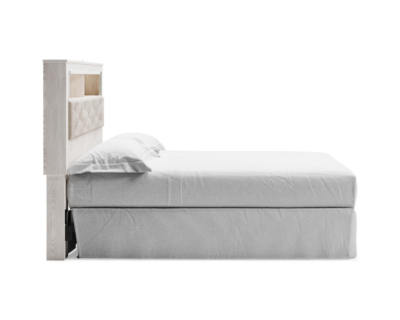 Shively Upholstered Bookcase Headboard