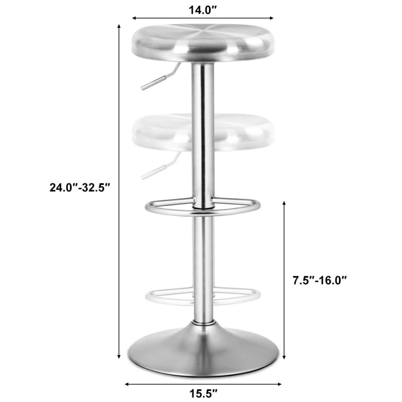 Silvia Swivel Adjustable Height Bar Stool