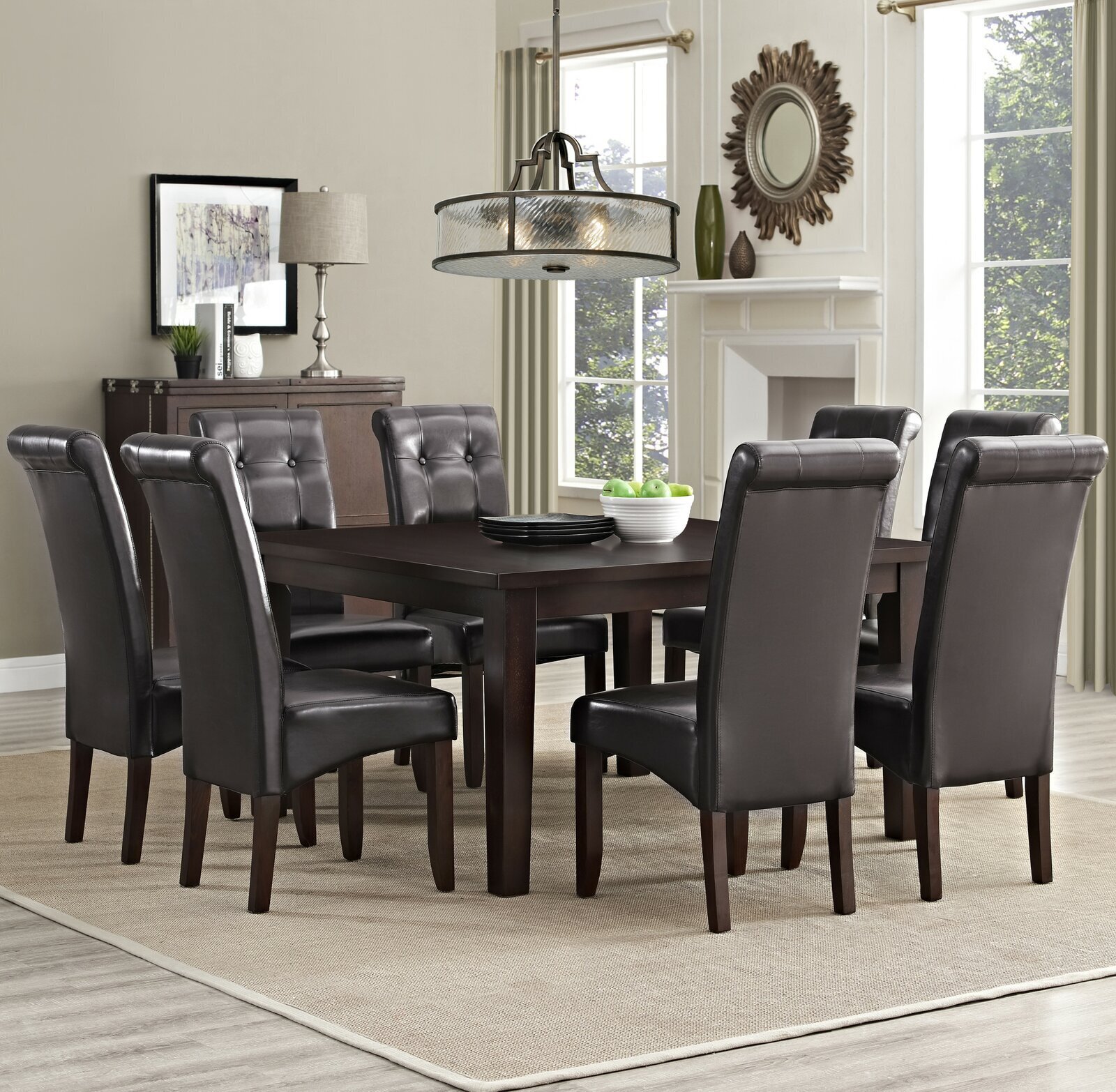 Simple Dining Set for Eight
