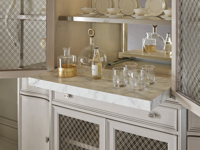 Sitz 69'' Wide Solid Wood China Cabinet with Lighting