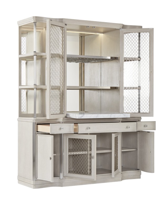 Sitz 69'' Wide Solid Wood China Cabinet with Lighting