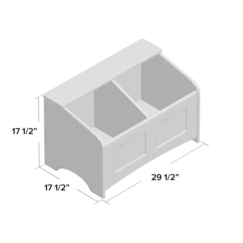 Snio Toy Box with Section Divider