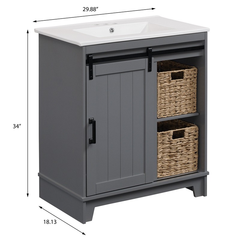 Sofia 30” Single Bathroom Vanity Set