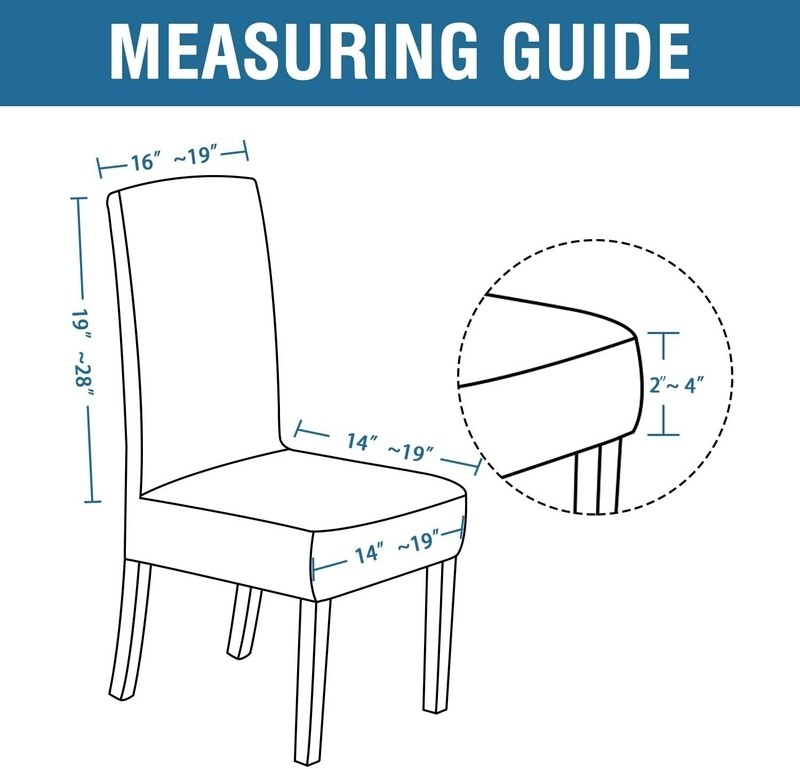 Soft Thick Solid Box Cushion Dining Chair Slipcover