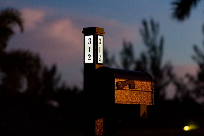 Solar Illuminated Mailbox with Post Included