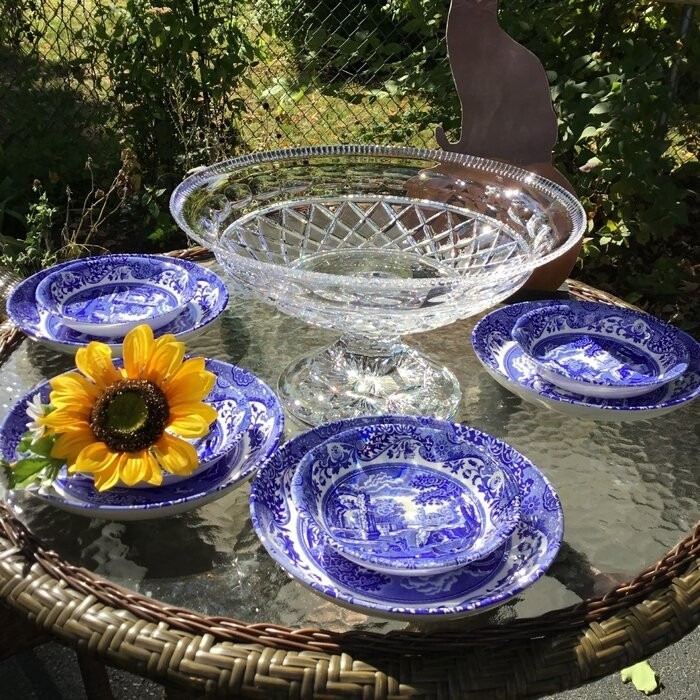 Spode Blue Italian 12 Piece Dinnerware Set, Service for 4