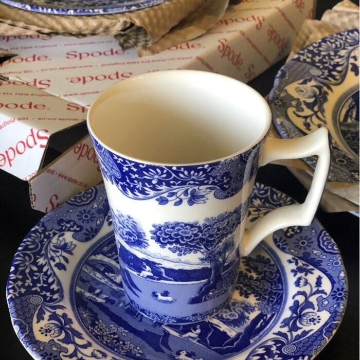 Spode Blue Italian 12 Piece Dinnerware Set, Service for 4