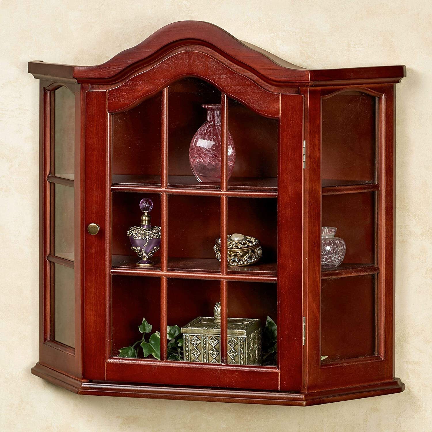 Square Wall Hanging Curio Cabinet 