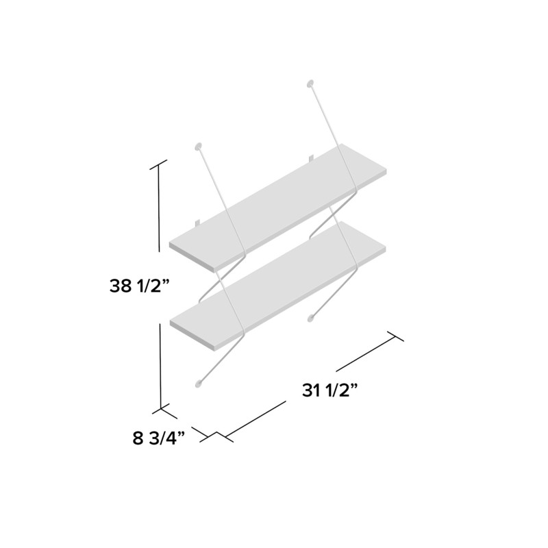 Staats 2 Piece Tiered Shelf
