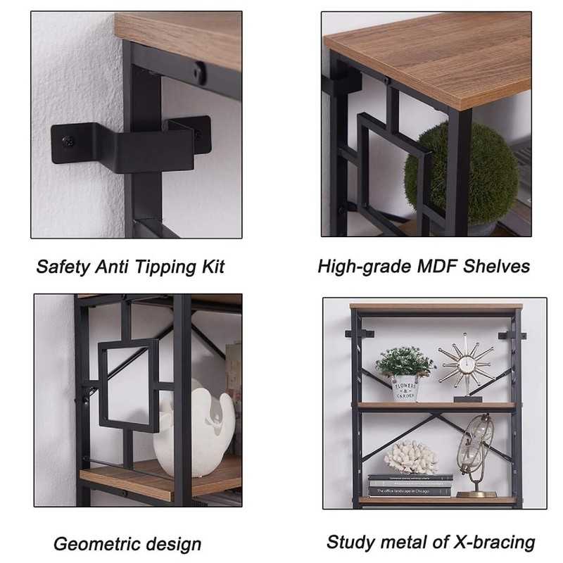 Steel Corner Bookcase