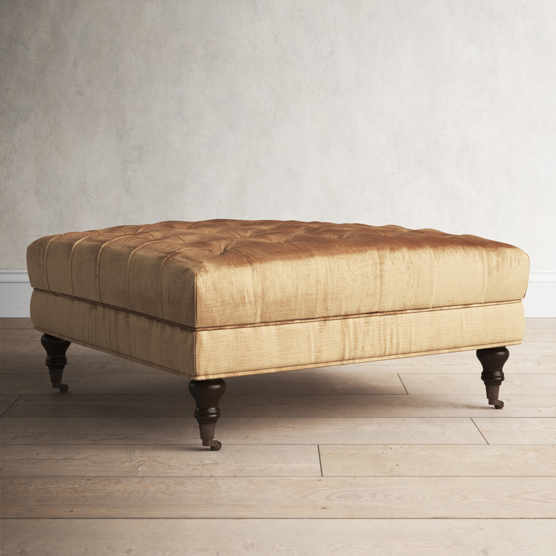 Stesha 34.8'' Wide Tufted Square Cocktail Ottoman