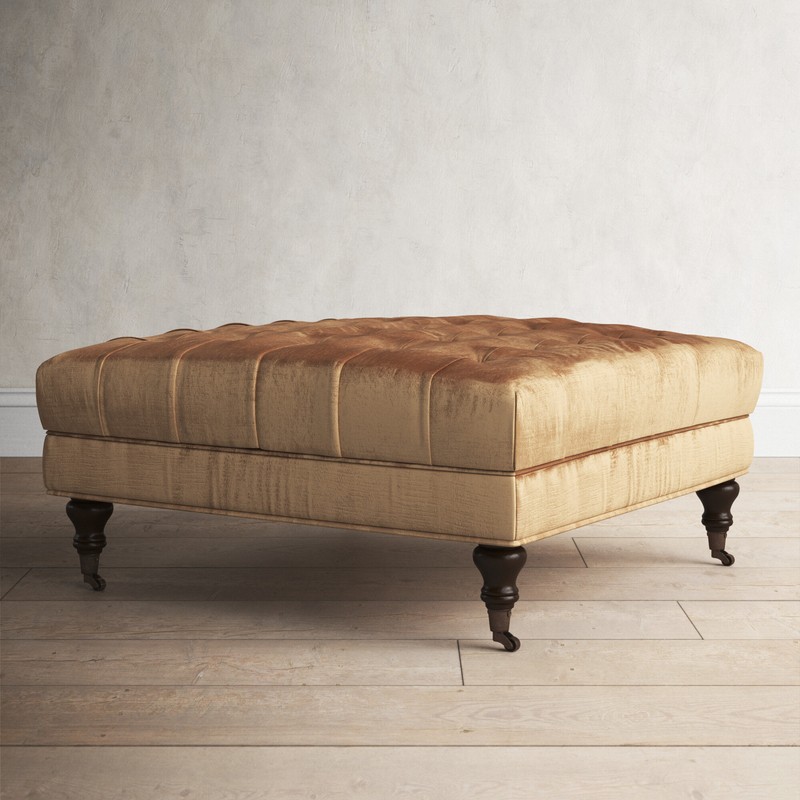 Stesha 34.8'' Wide Tufted Square Cocktail Ottoman