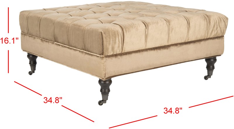 Stesha 34.8'' Wide Tufted Square Cocktail Ottoman